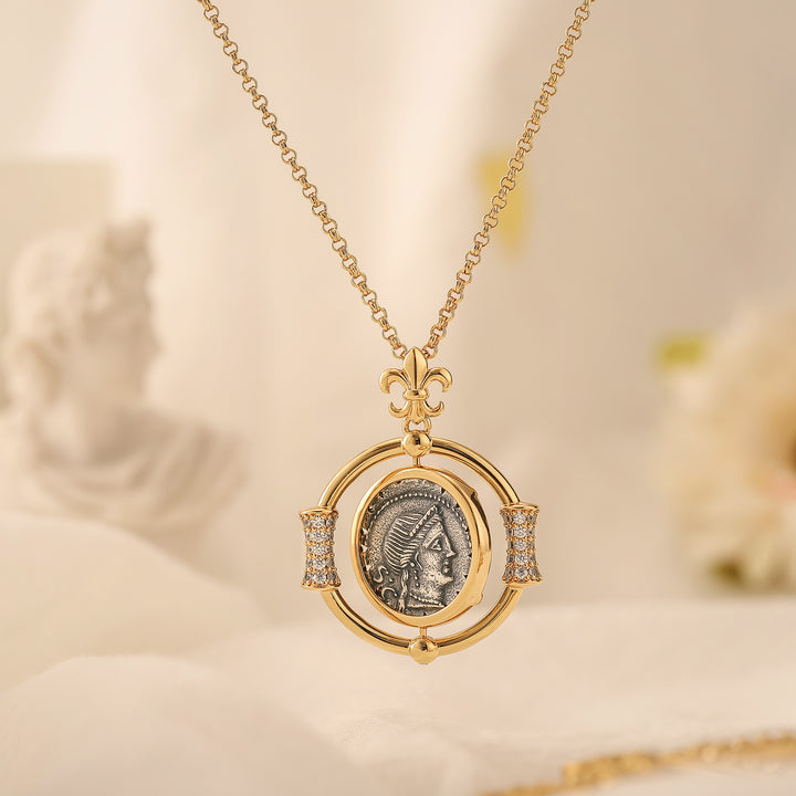 Vintage Roman Coin Necklace