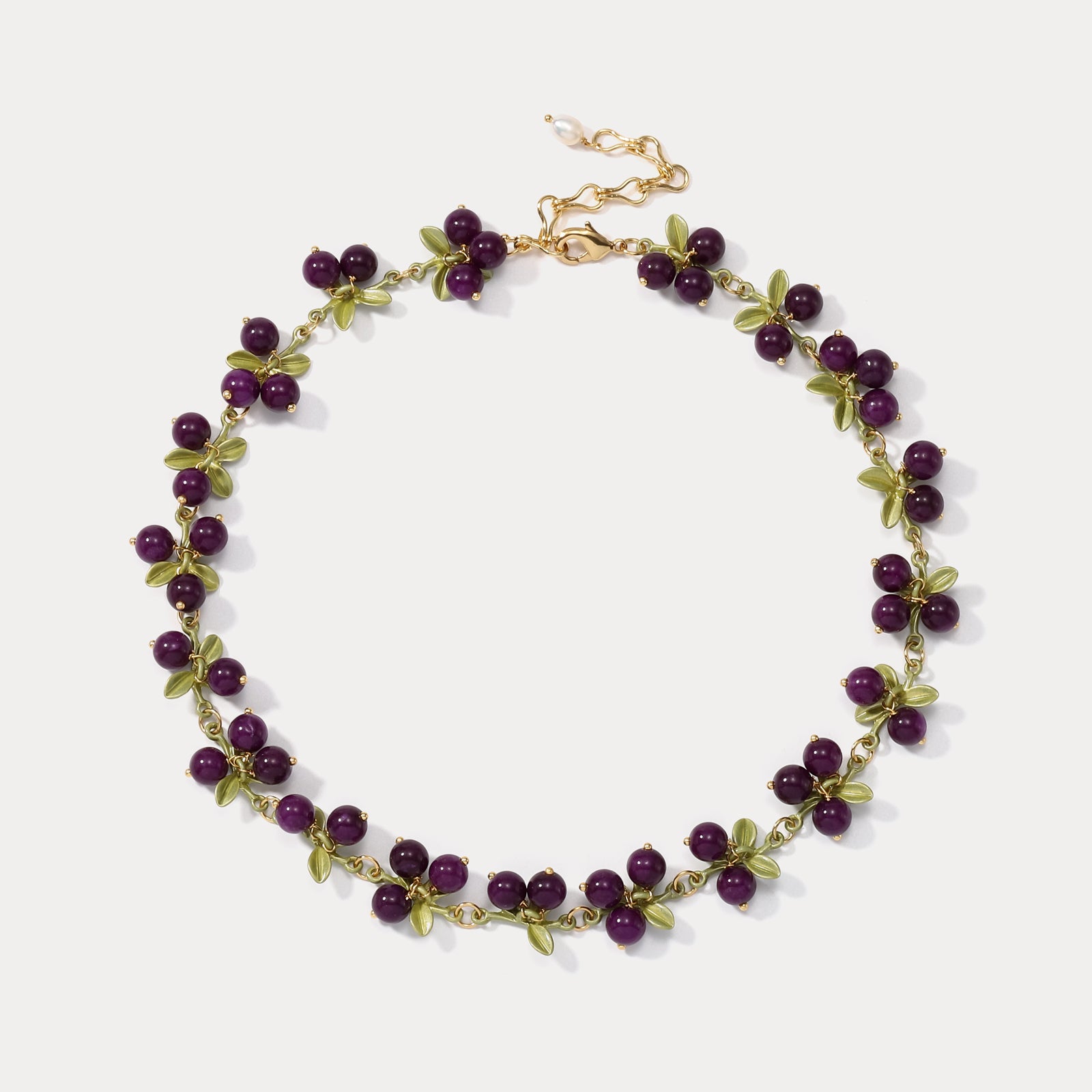 Selenichast Purple Beautyberry Necklace