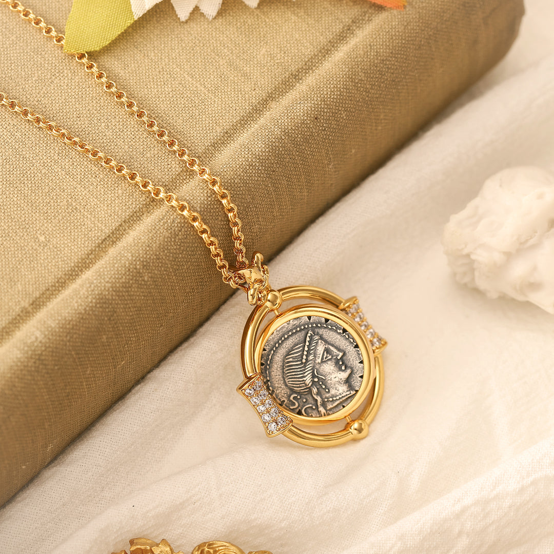 Vintage Roman Coin Necklace