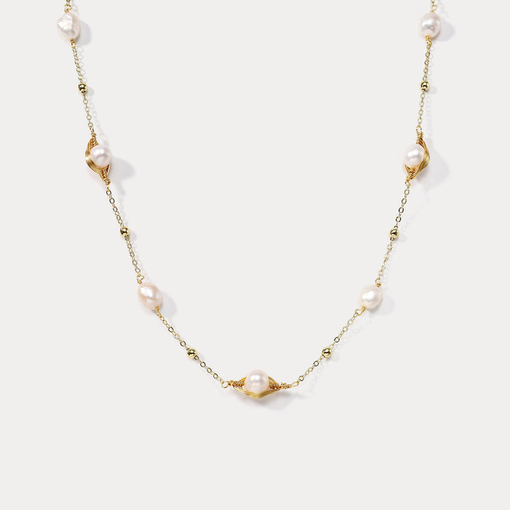 Selenichast Pearl Station Long Necklace