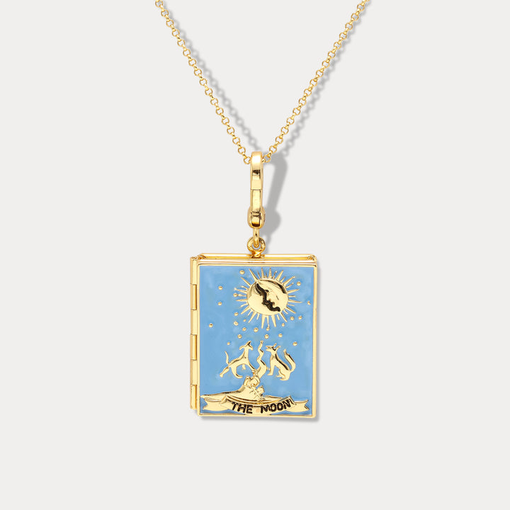 Collier de médaillon de tarot - la lune