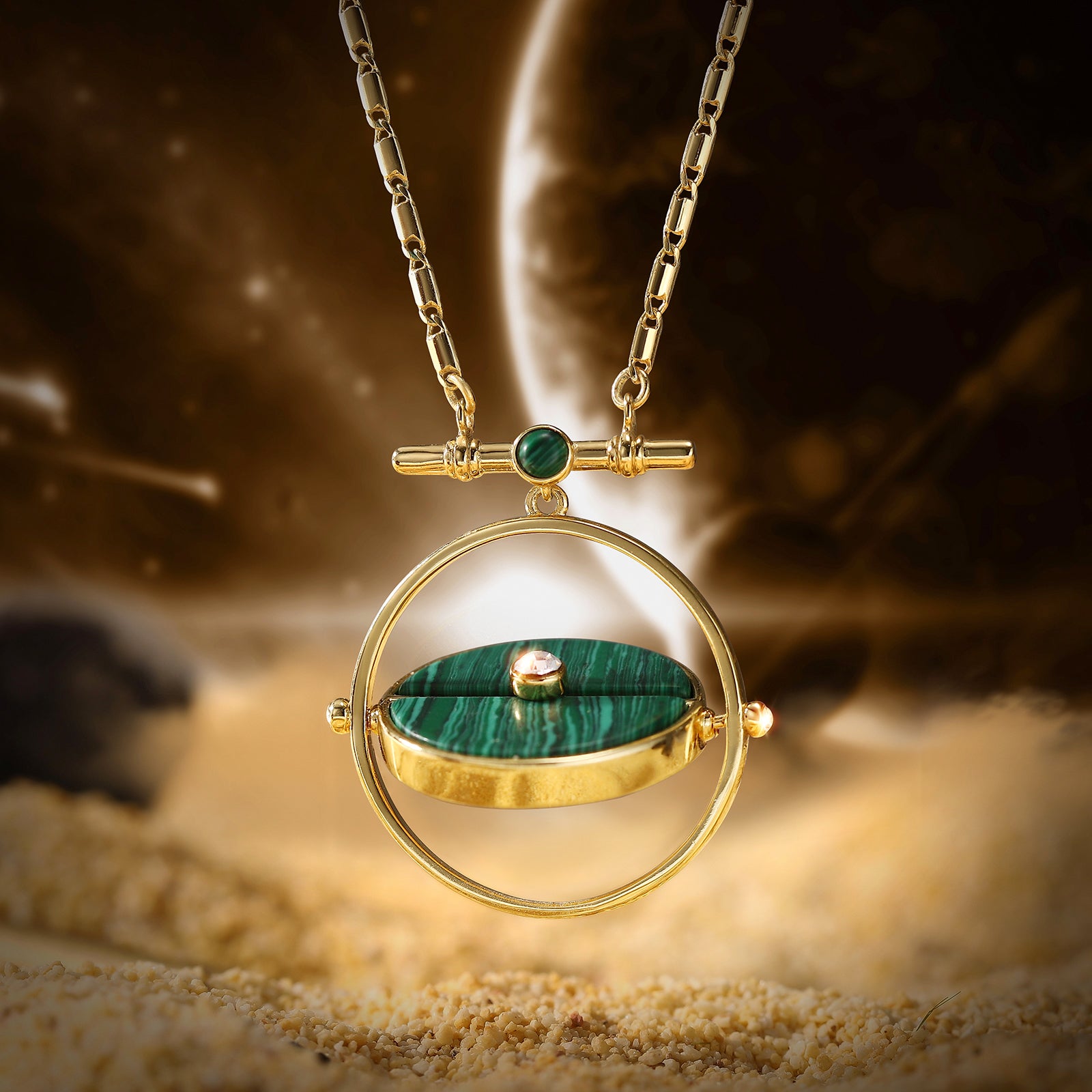 Jupiter Rotatable Coin Necklace
