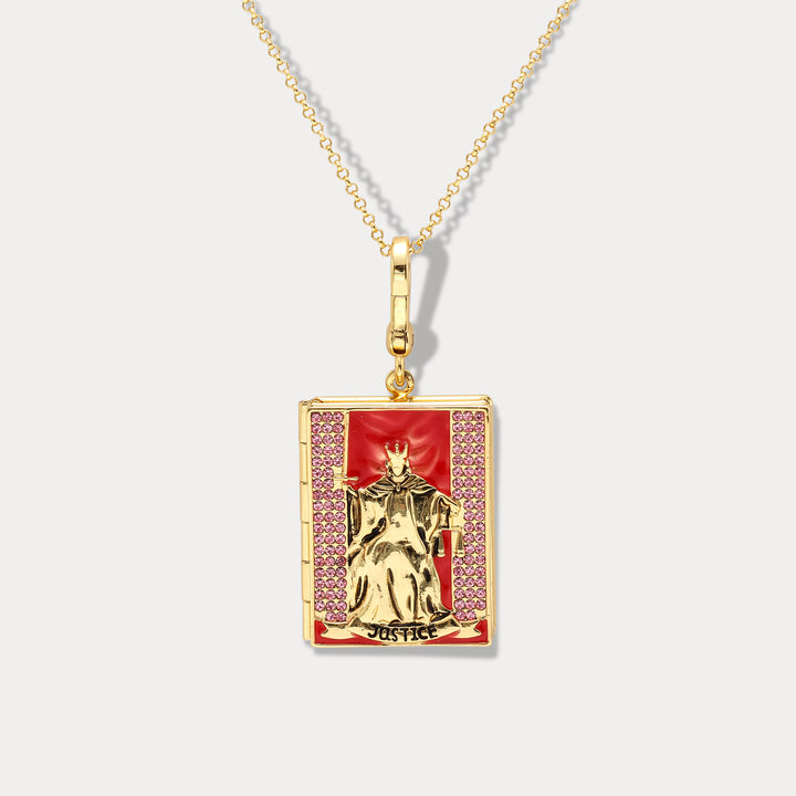 Tarot Locket Necklace-Justice