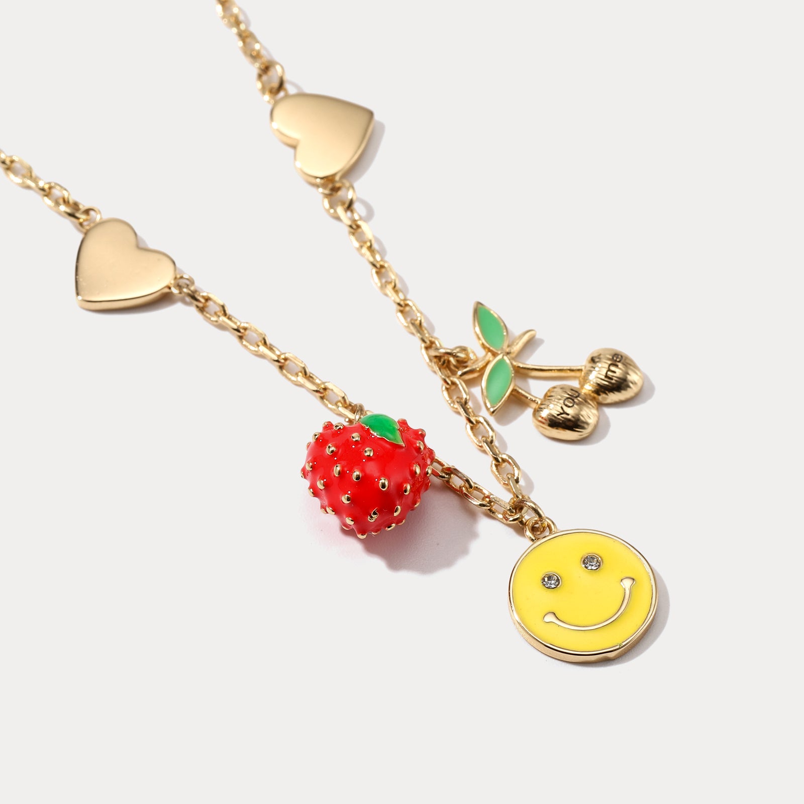 Gold Strawberry Necklace