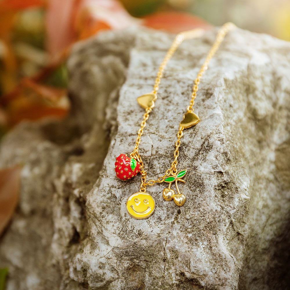 Enamel Strawberry Necklace