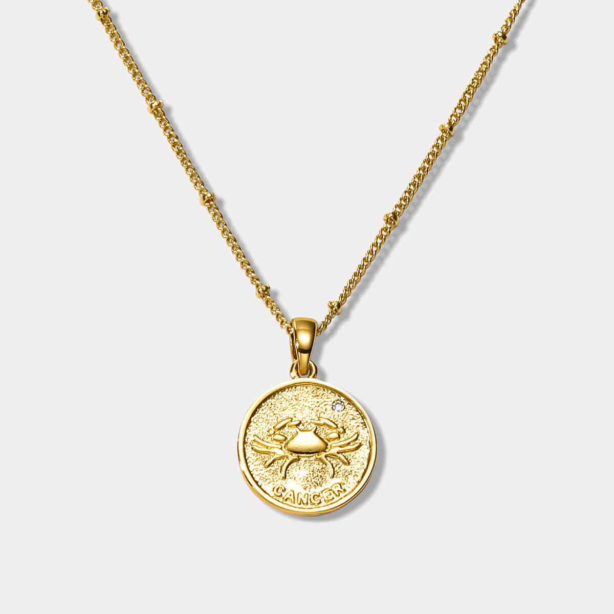 Cancer Constellation Coin Pendant Necklace