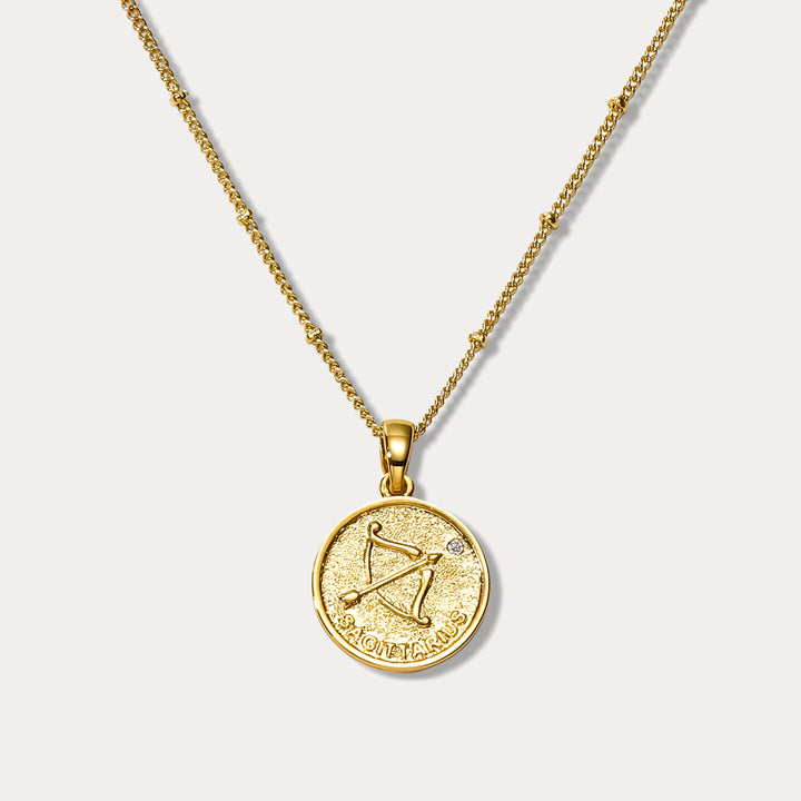 Sagittarius Constellation Coin Pendant Necklace