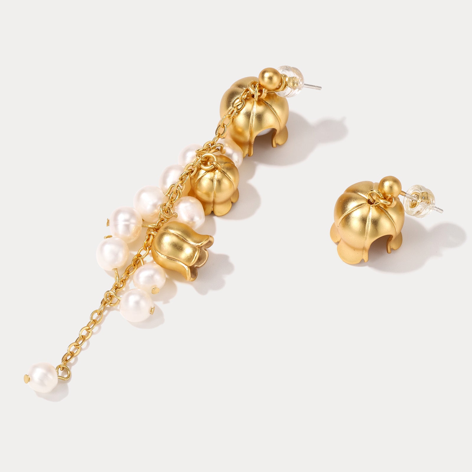 Vintage Lily Of The Valley Pearl Earrings