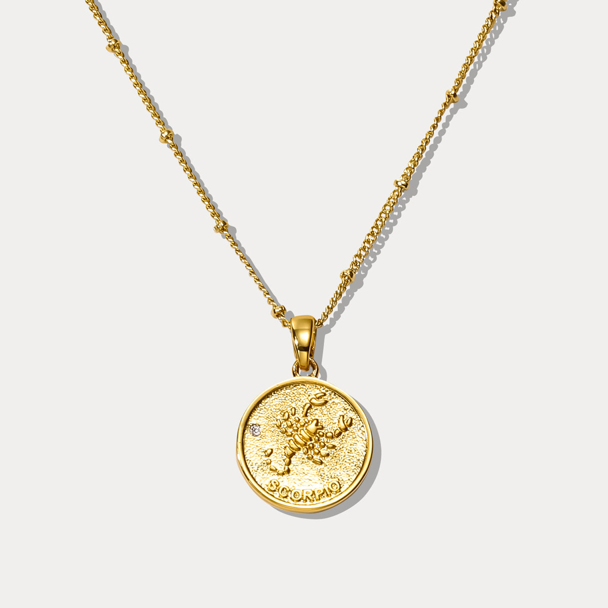 Selenichast Scorpio Constellation Coin Pendant Necklace