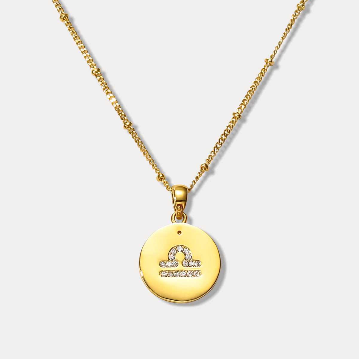 Libra Constellation Coin Pendant Astrology Necklace