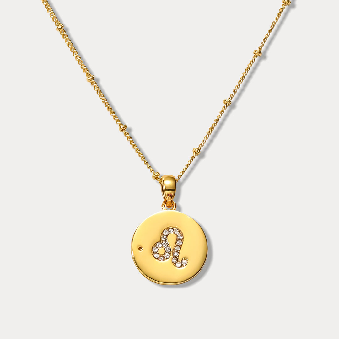 Leo Constellation Coin Pendant Astrology Necklace