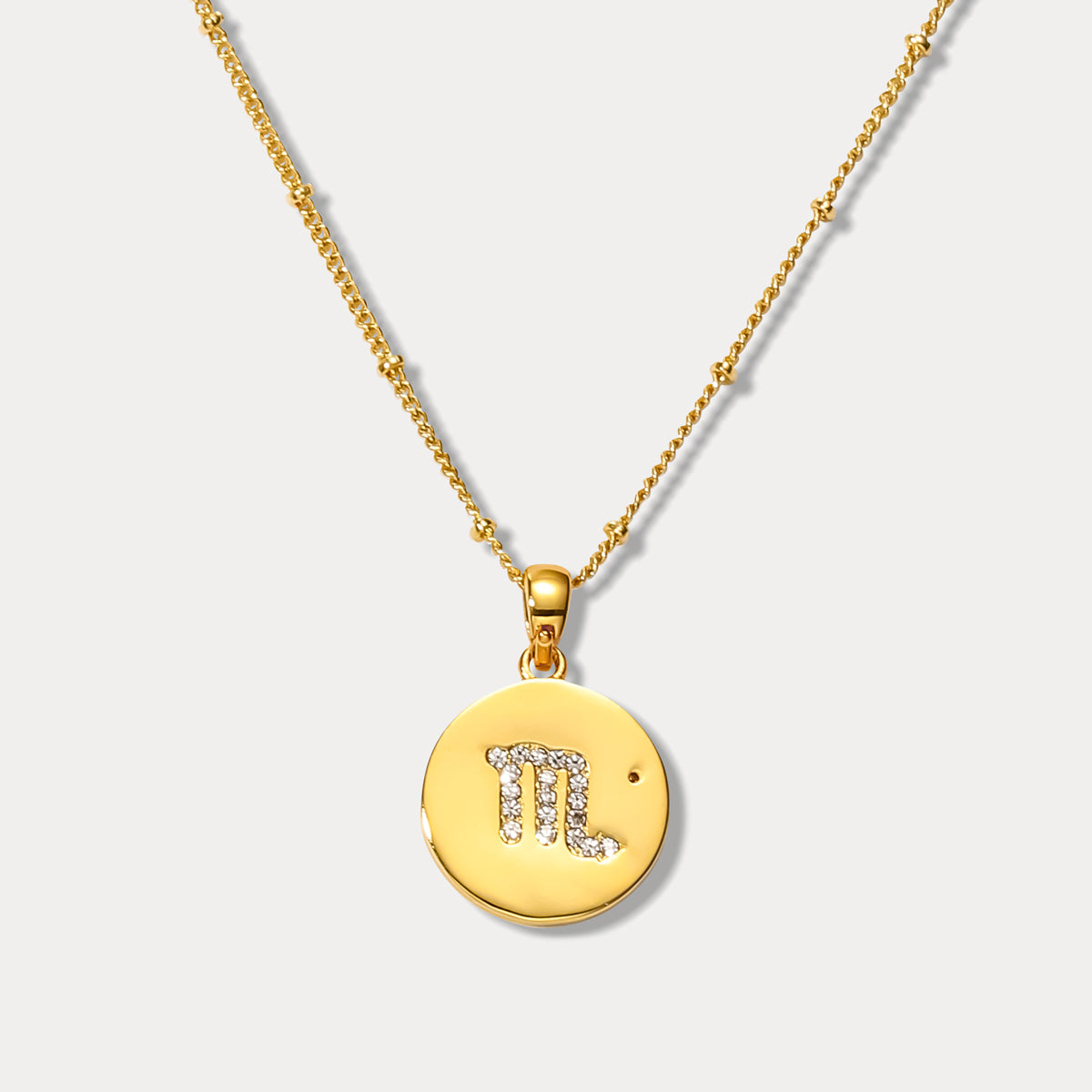 Scorpio Constellation Coin Pendant Astrology Necklace