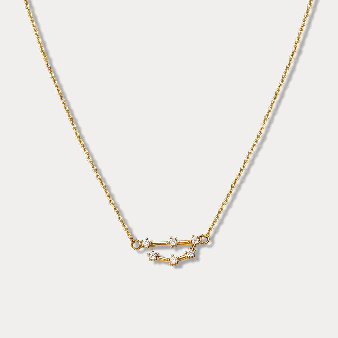Selenichast Capricorn Constellation Diamond Pendant Necklace
