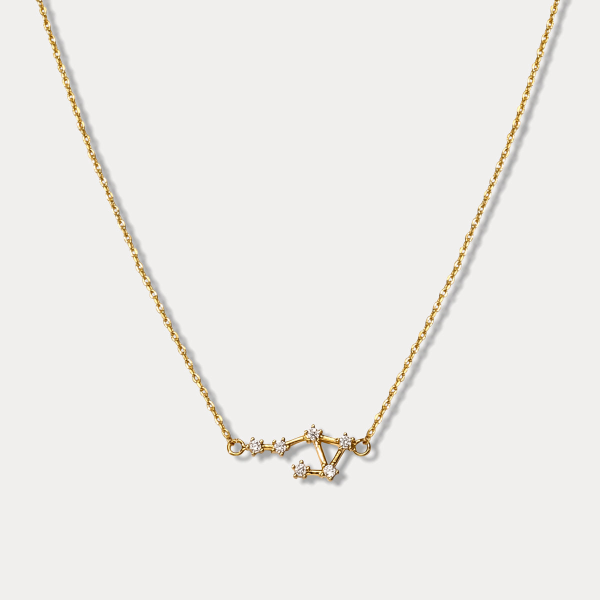 Libra Constellation Diamond Pendant Necklacee