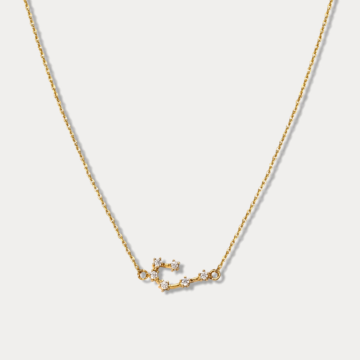 Gemini Constellation Diamond Pendant Necklace