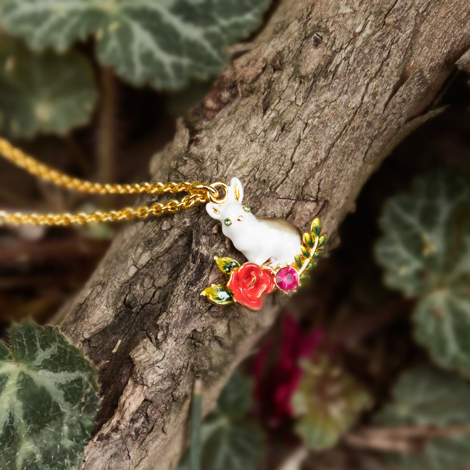 Secret Garden Rabbit Pendant Necklace