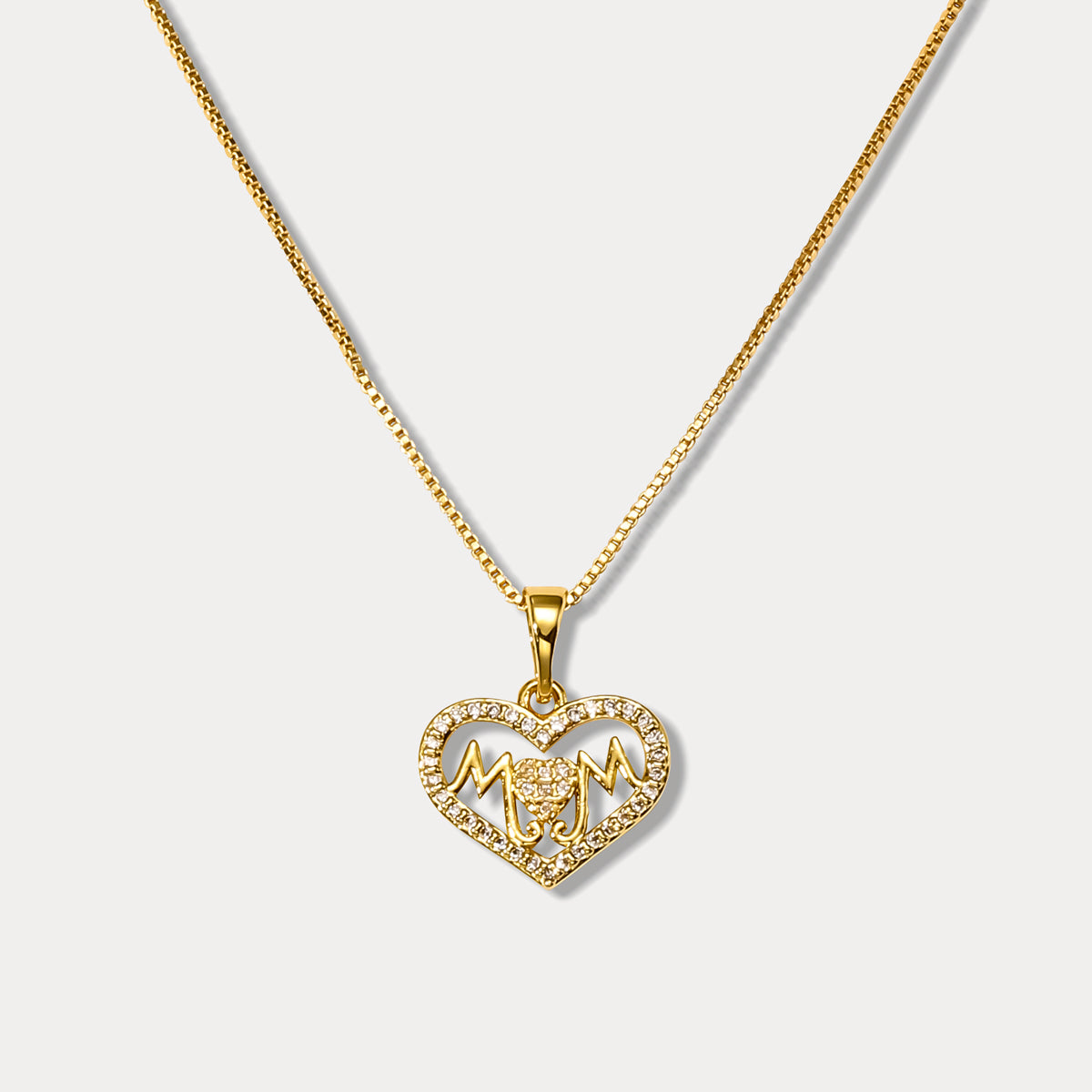 Selenichast Diamond Mom Love Pendent Necklace