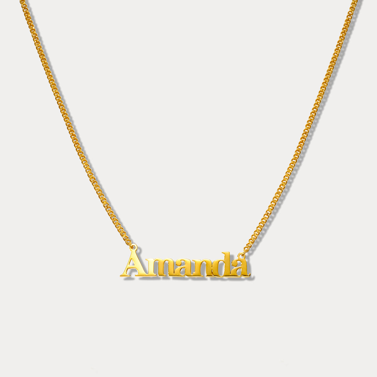 Elephant Name Gold Necklace
