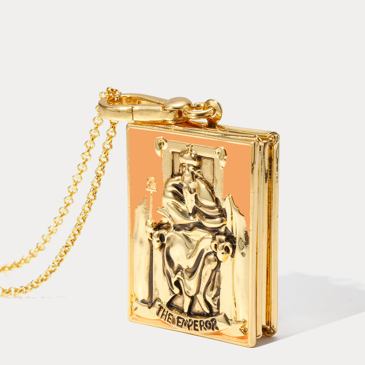 Collier de médaillon de tarot - l'empereur