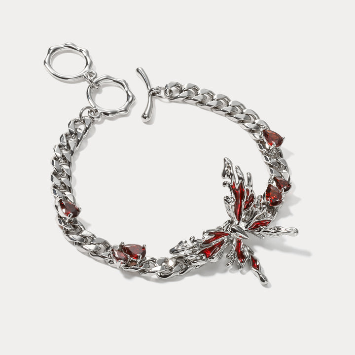 Selenichast Ruby Butterfly Bracelet