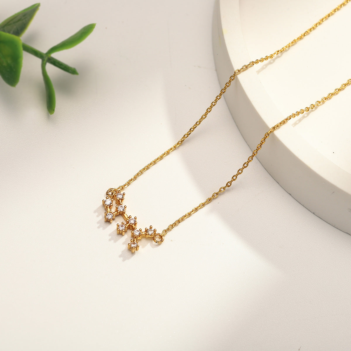 Sagittarius Constellation Diamond Pendant Luxurious Necklace