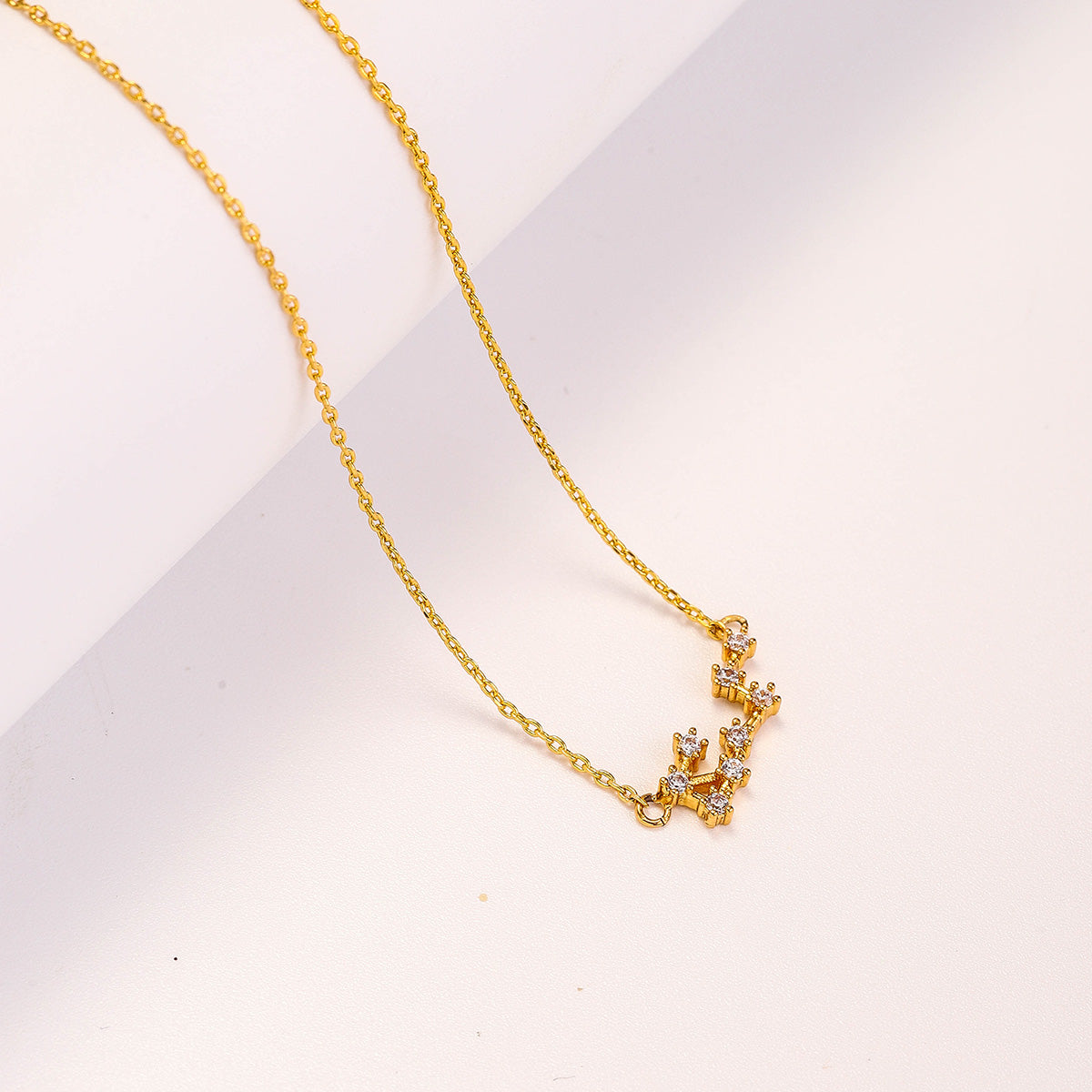 Scorpio Constellation Diamond Pendant Sparkly Necklace