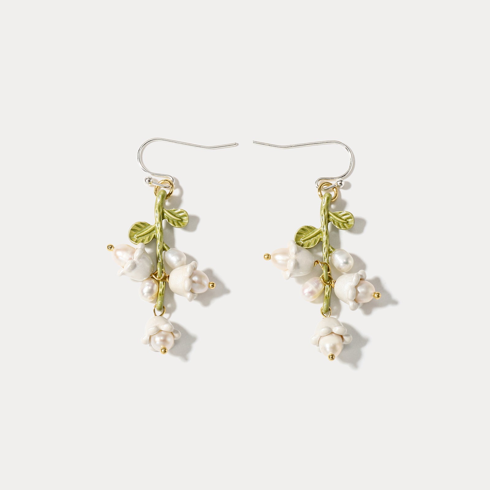 Classic Lily Of The Valley Enamel Earrings