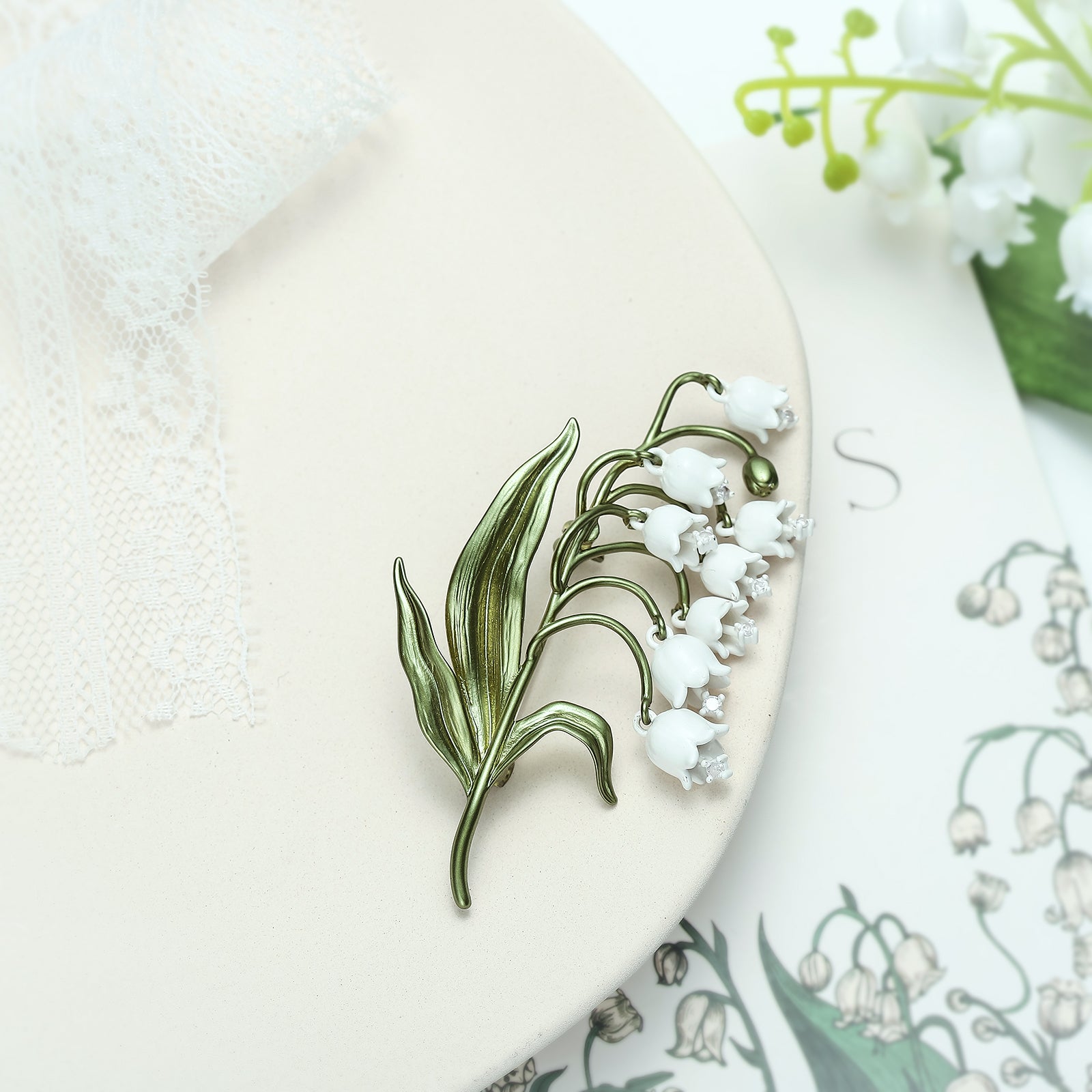 Lily Of The Valley Exquisite Brooch