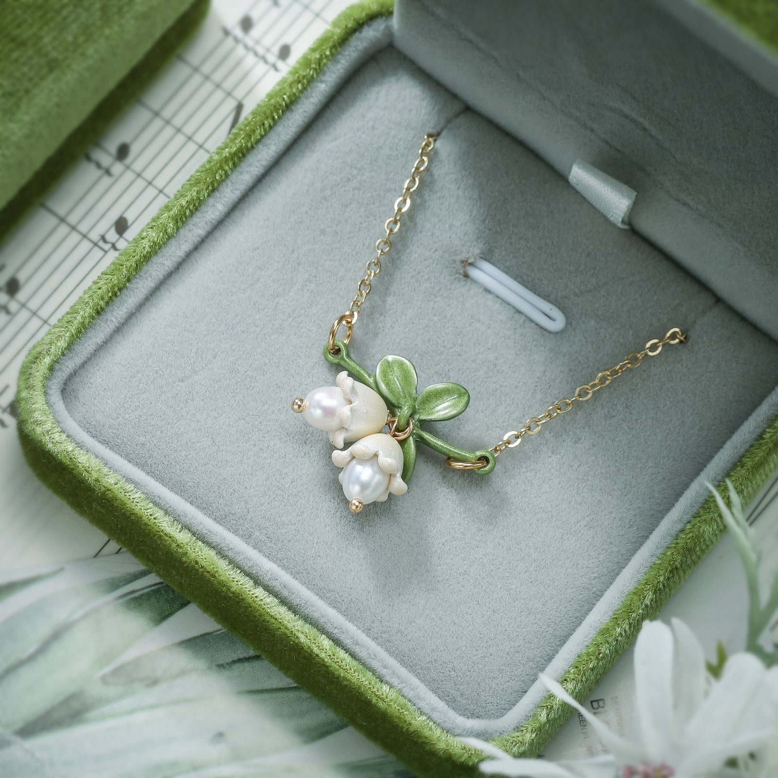 Lily Of The Valley Necklace Jewelry Box