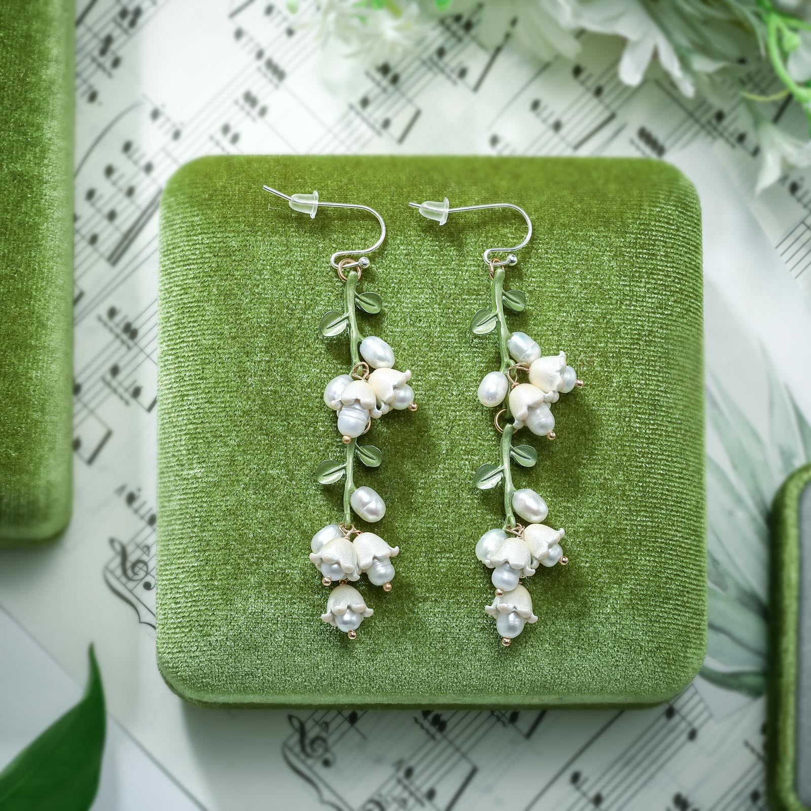 Lily Of The Valley Dangling Earrings
