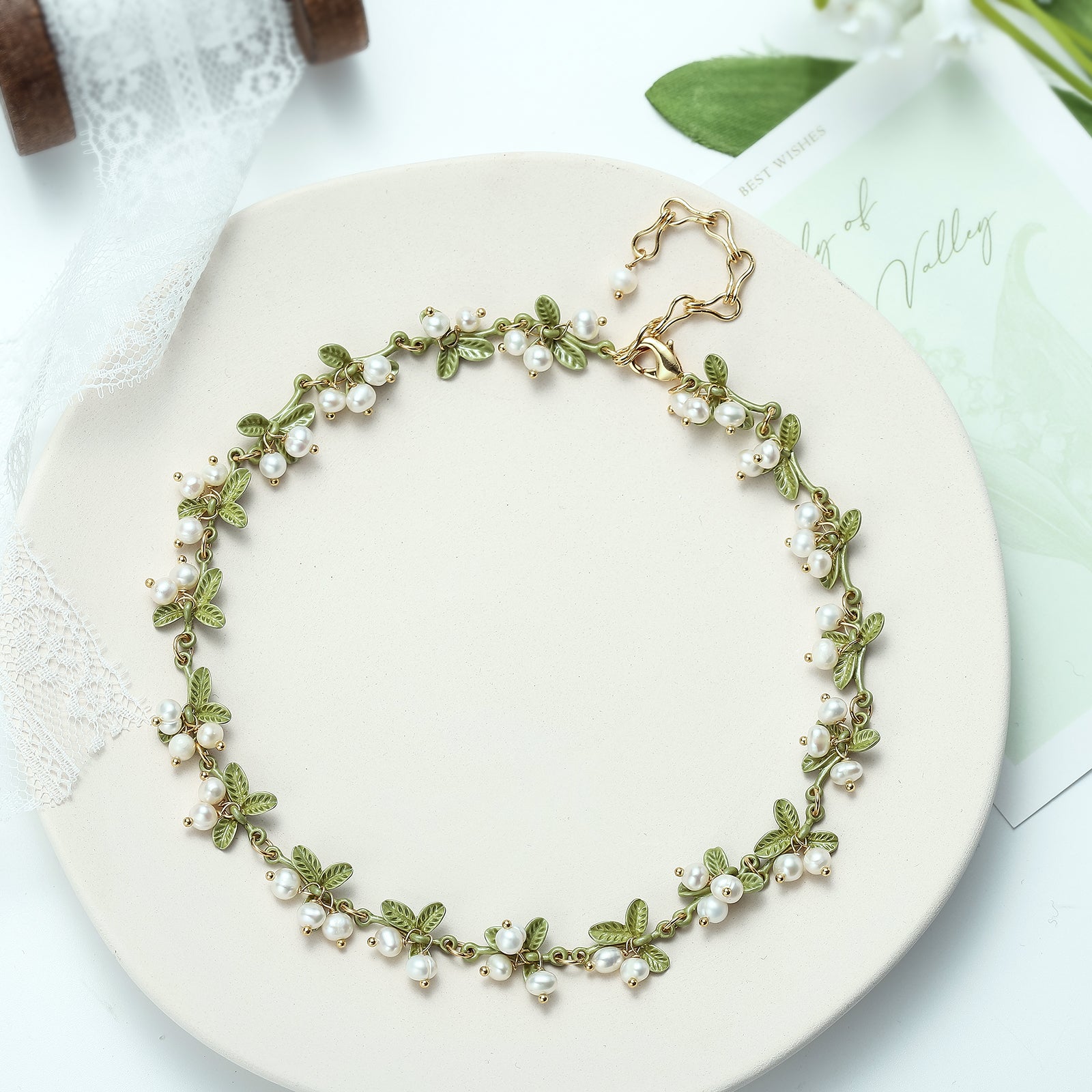 Lily Of The Valley Leaves Necklace