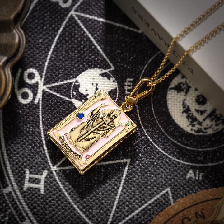 Tarot Locket Necklace - The Hierophant