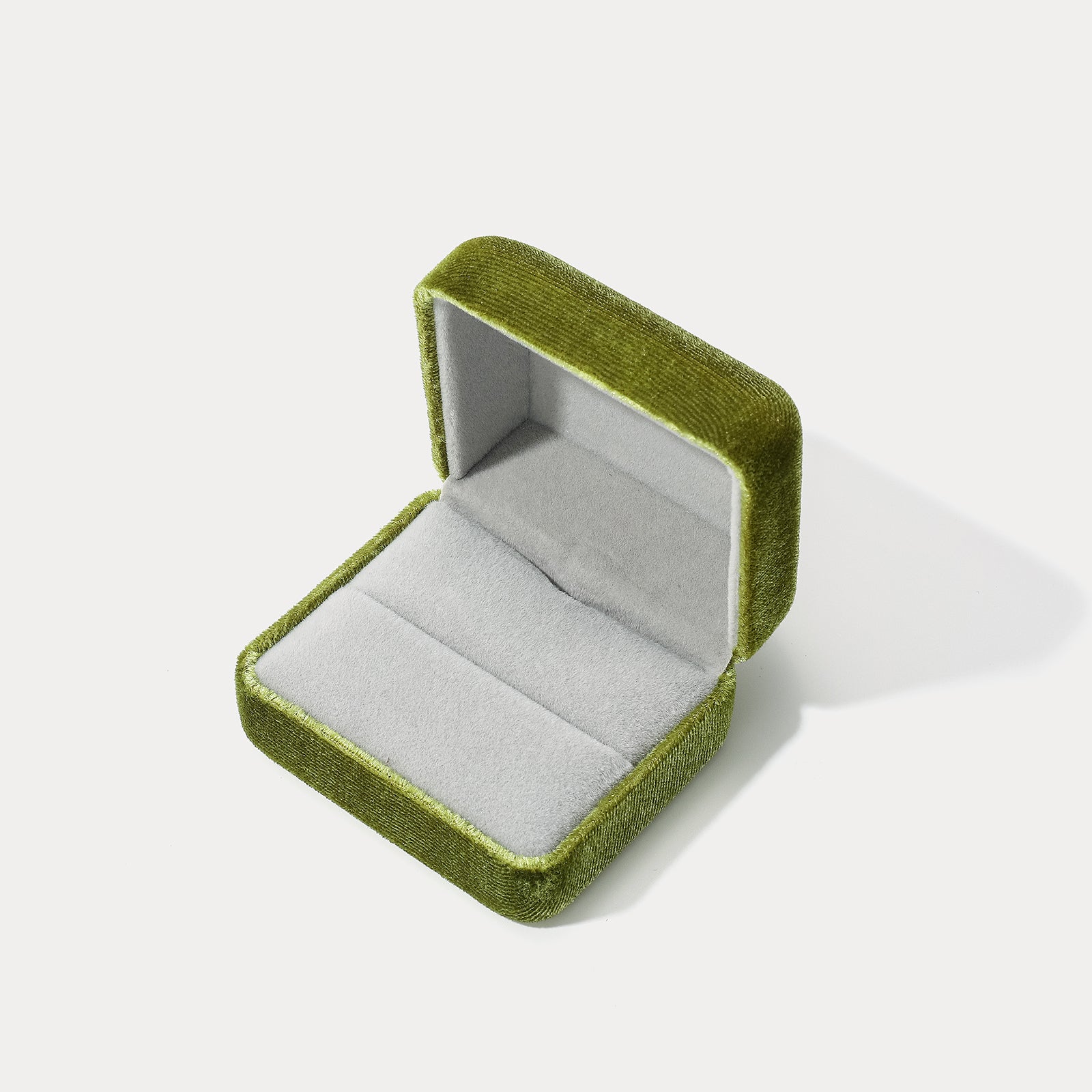 Fancy Jewelry Green Velvet Gift Vintage Engagement Ring Box Set Wedding Gift