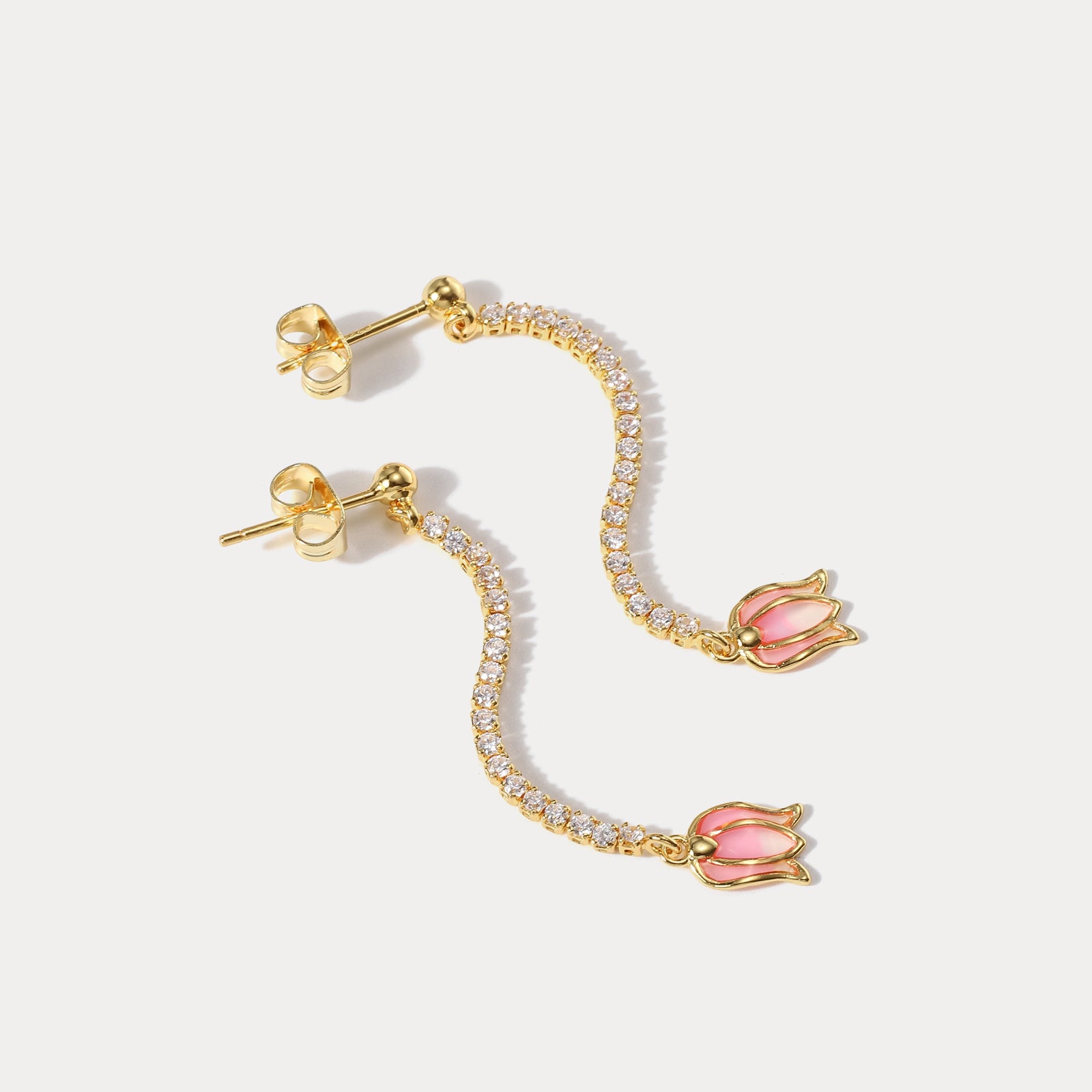cherry blossom diamond earrings