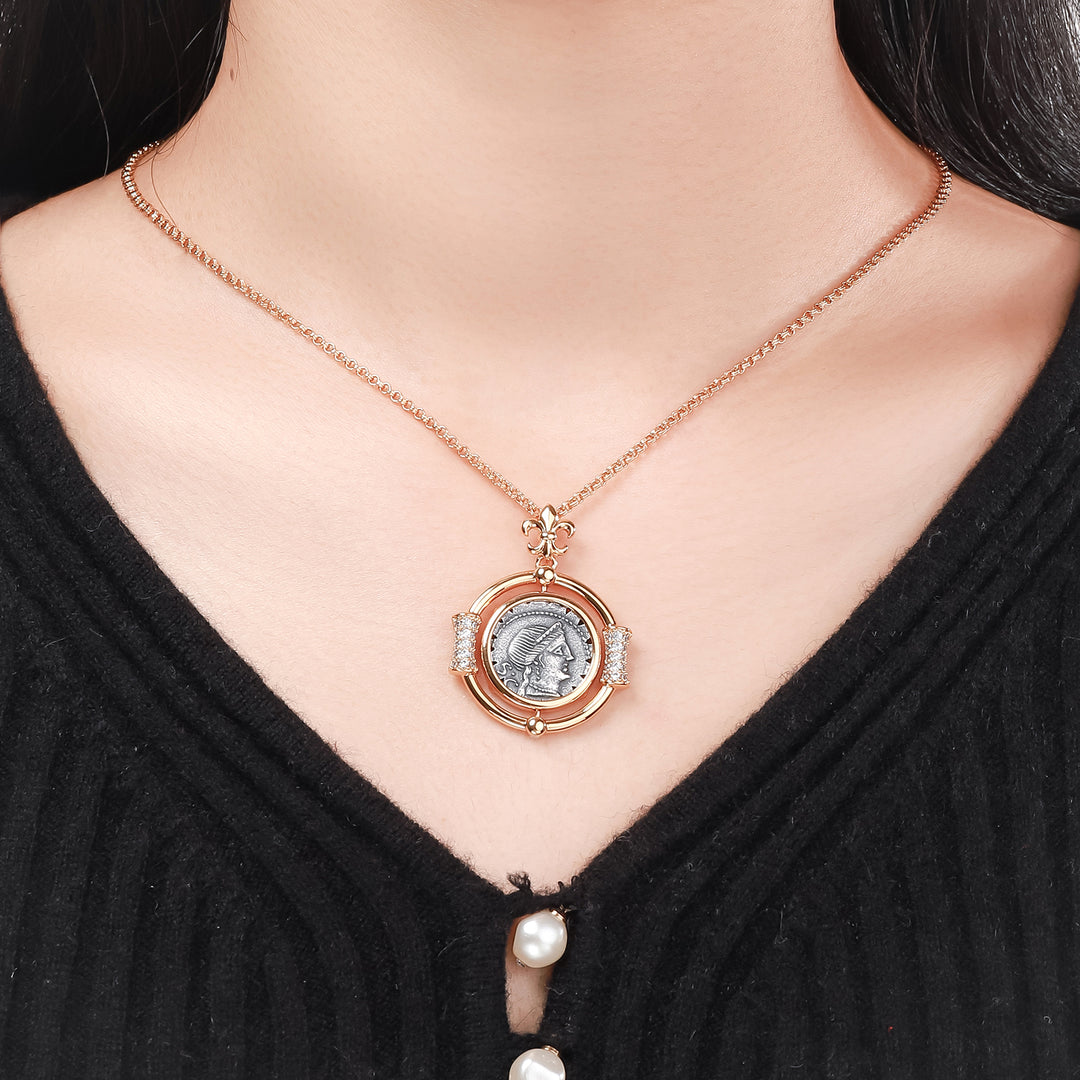 Vintage Roman Coin Necklace