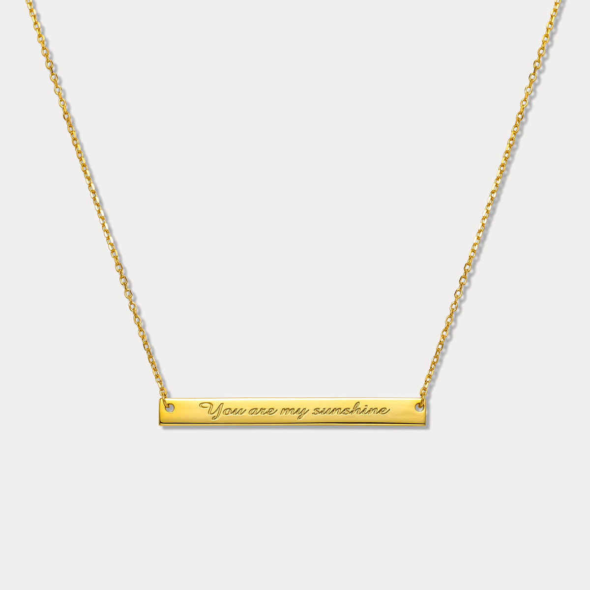 Selenichast serif custom sentence tag chain necklace