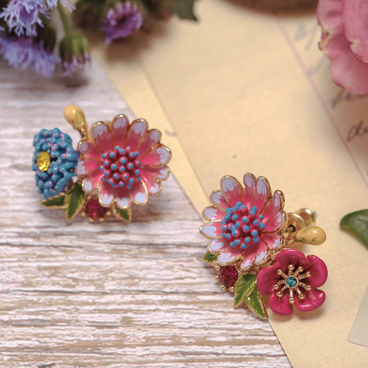 gerbera earrings autumn jewelry