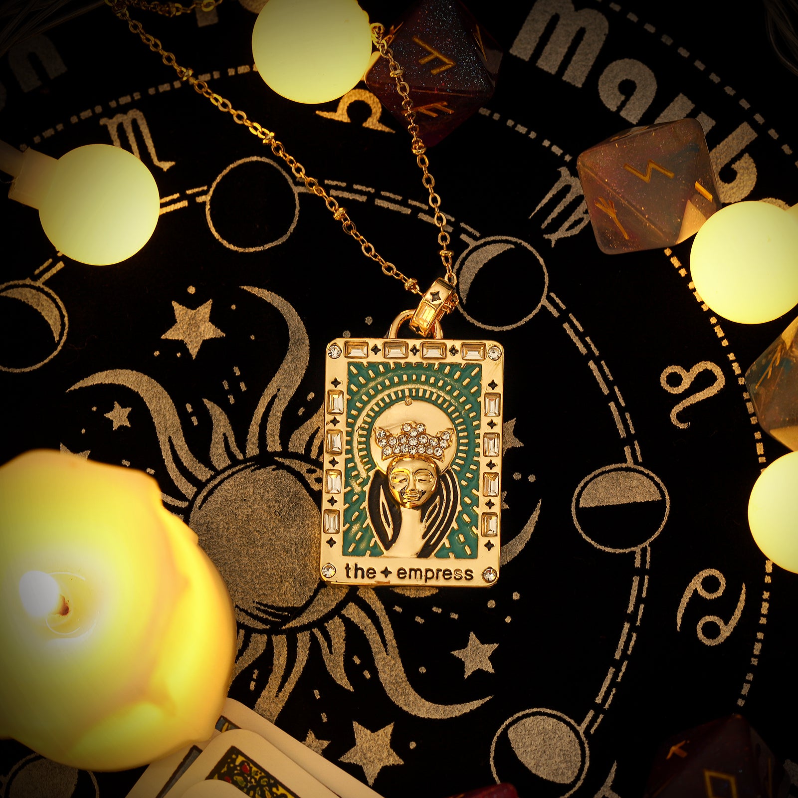 The Empress Galaxy Facade Tarot Necklace