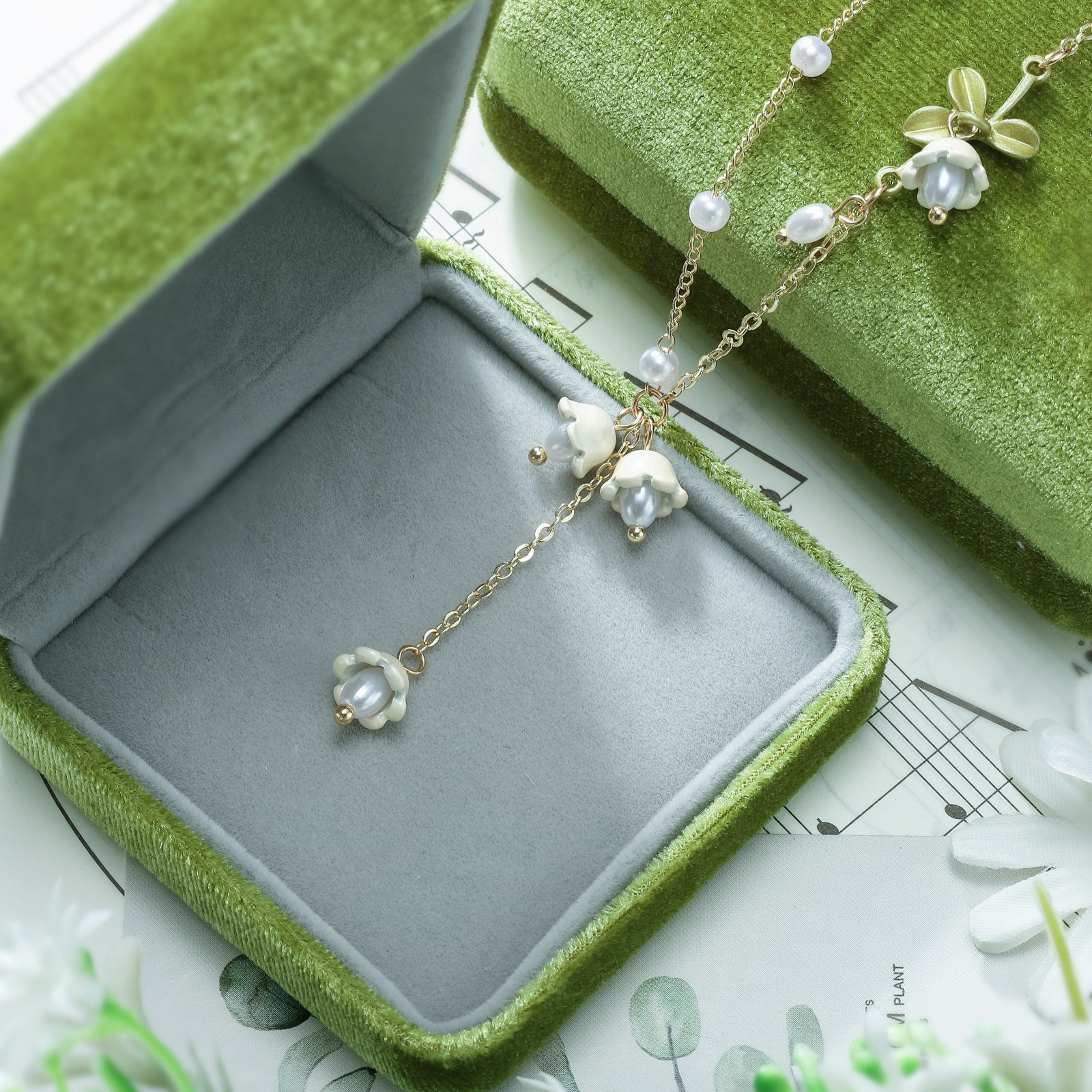 Lily Of The Valley Necklace Jewelry Box