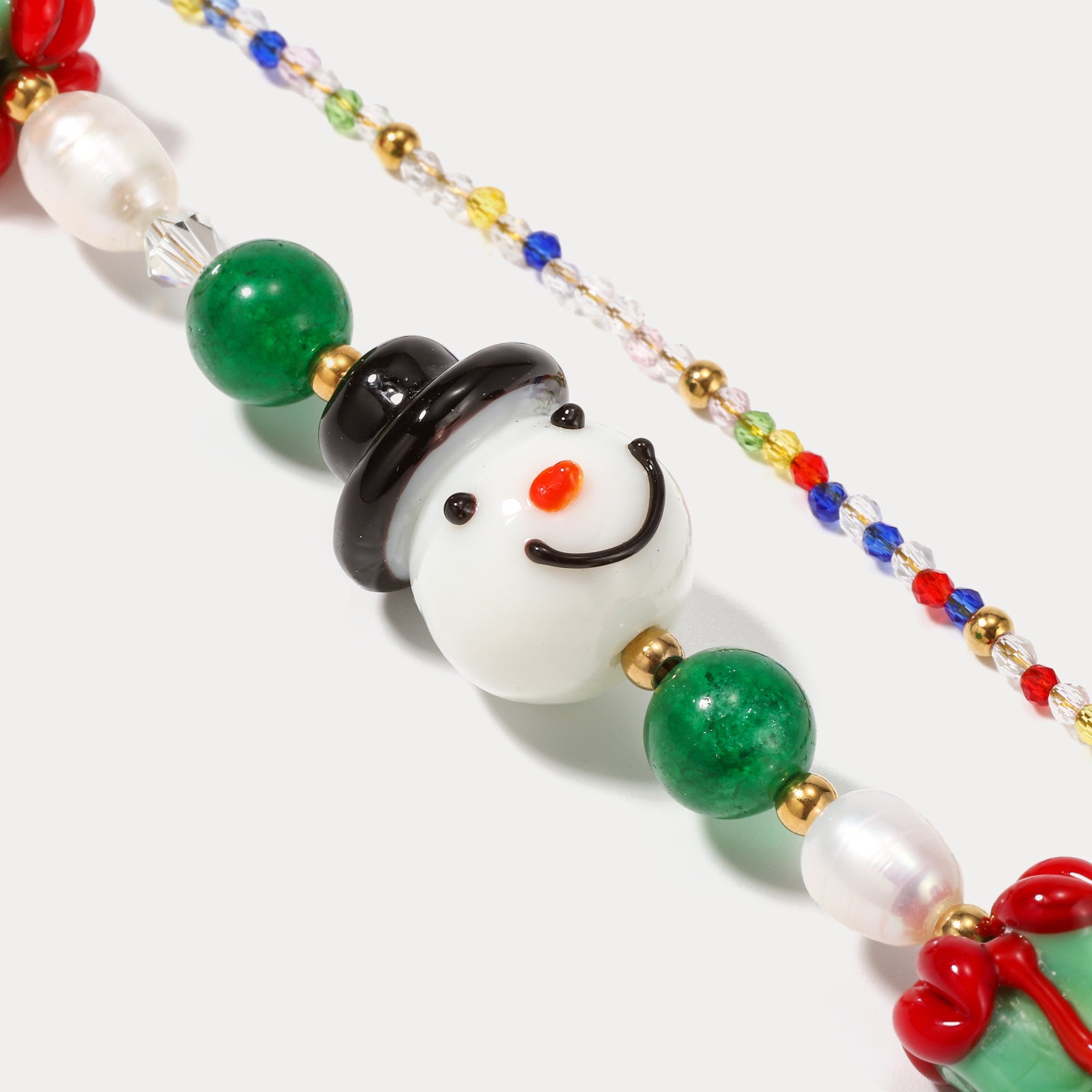 Snowman Party Glass Bracelet