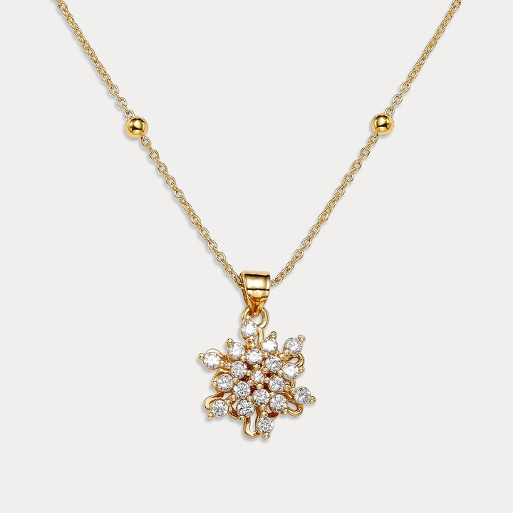 Rotating Snowflake Necklace