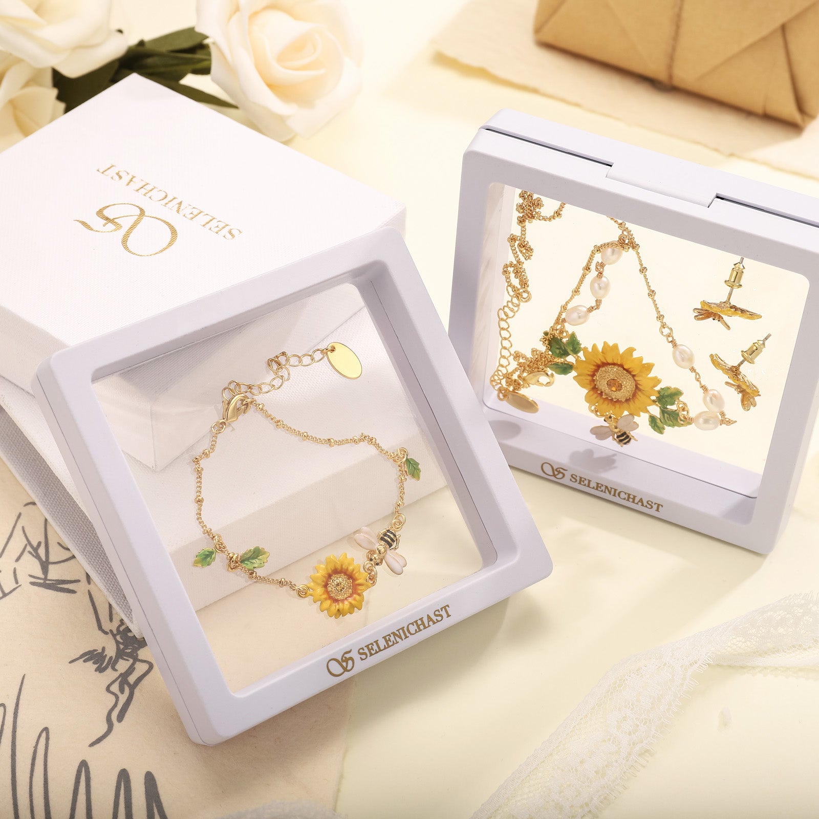 Sunflower Gift Box Set with Gift Wrapping