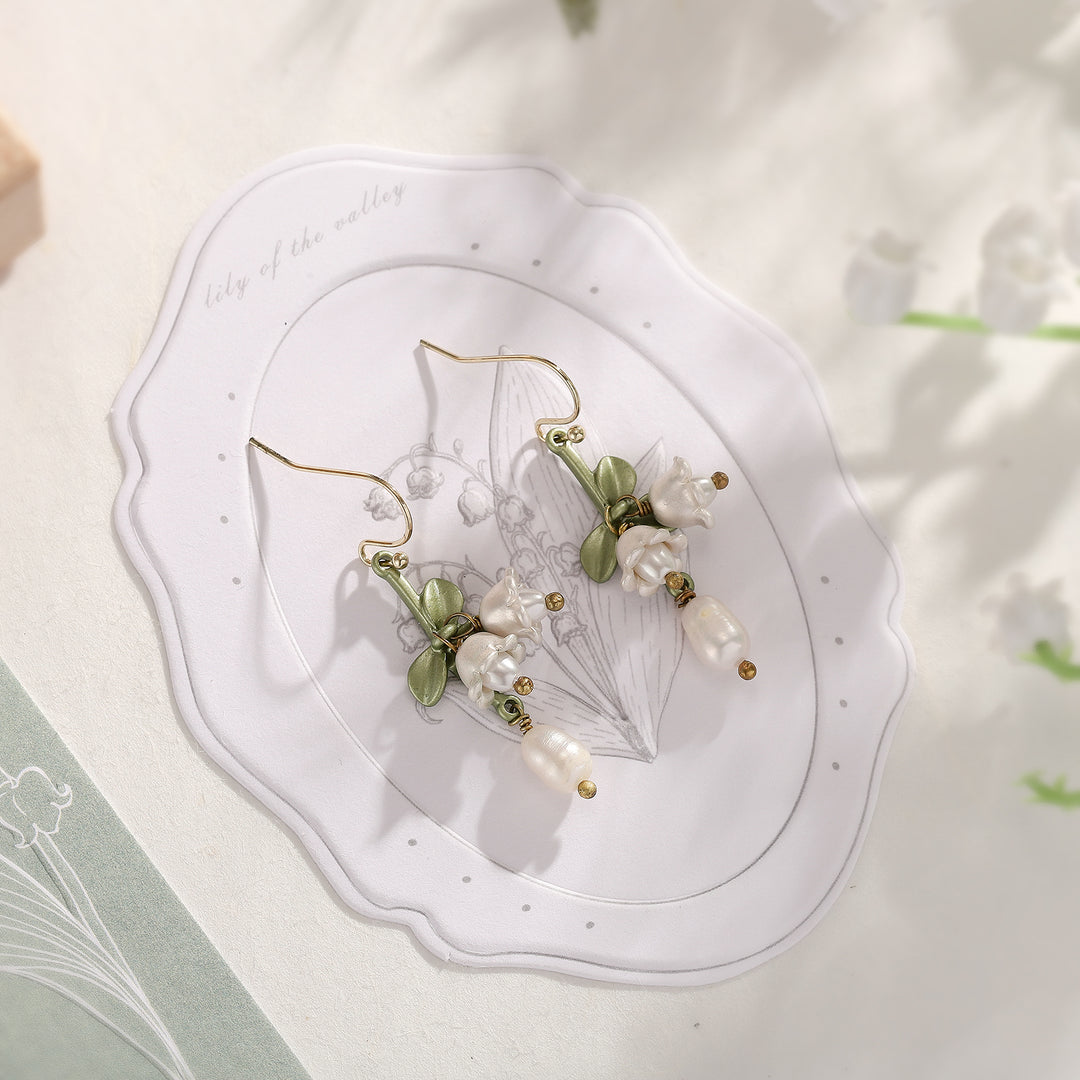 925 Sterling Silver Lily of the Valley Orecchini per donne 925 Sterling Silver Lily of the Valley Orecchini per donne