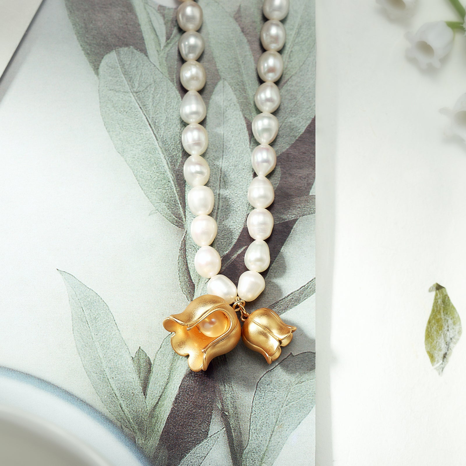 Lily Of The Valley Freshwater Pearl Necklace
