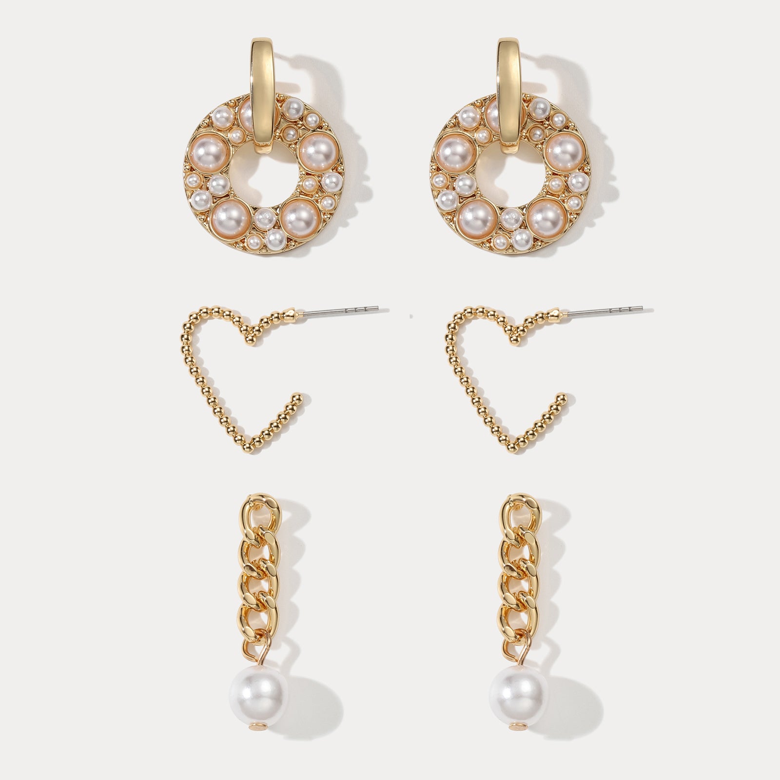 Selenichast Pearl Earrings Set