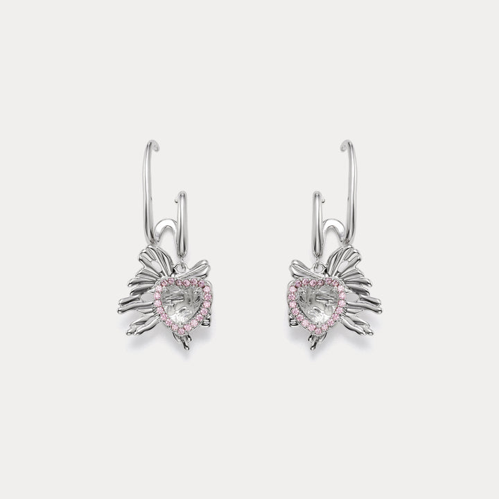 Boucles d'oreilles de coeur sirène