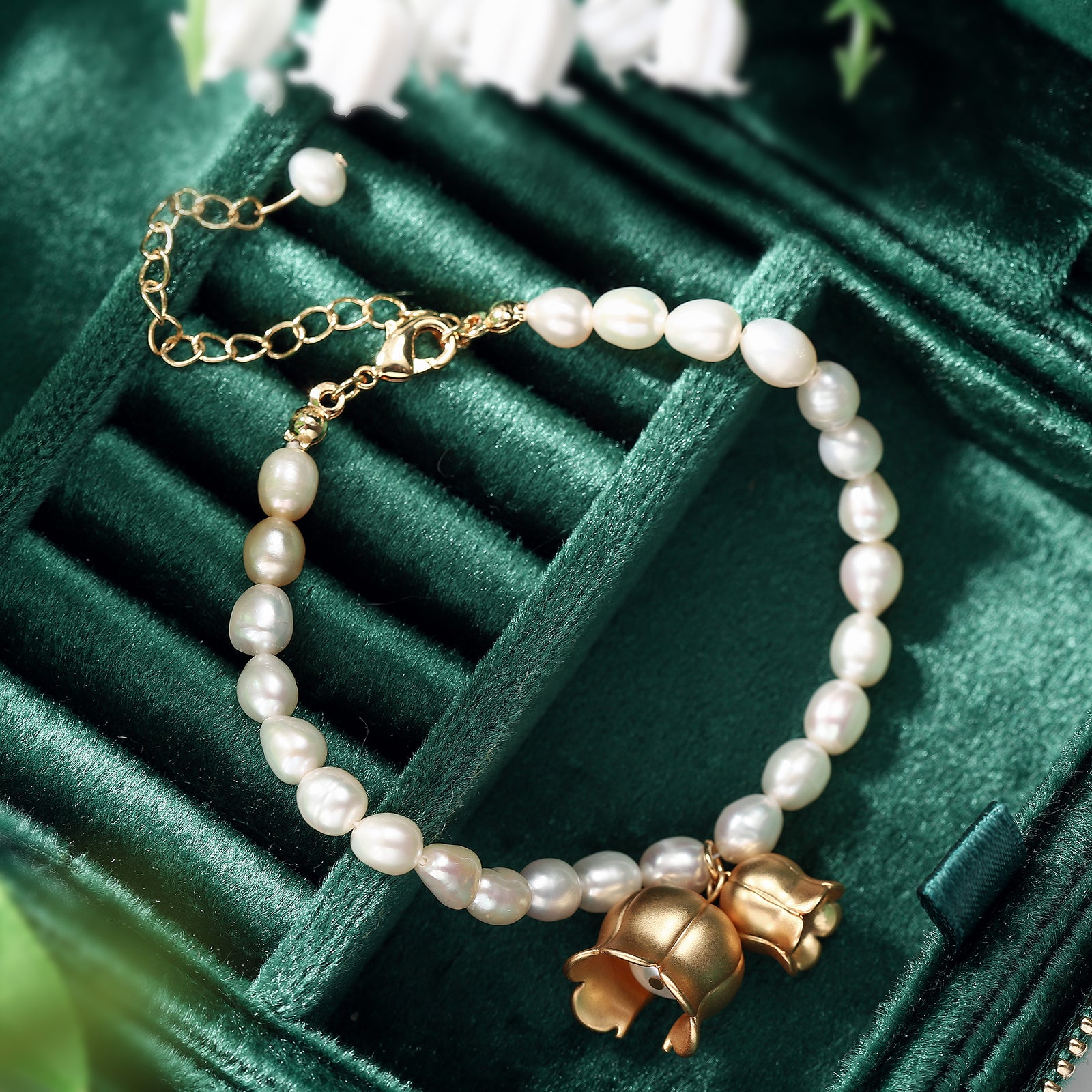 Lily Of The Valley Freshwater Pearl Bracelet