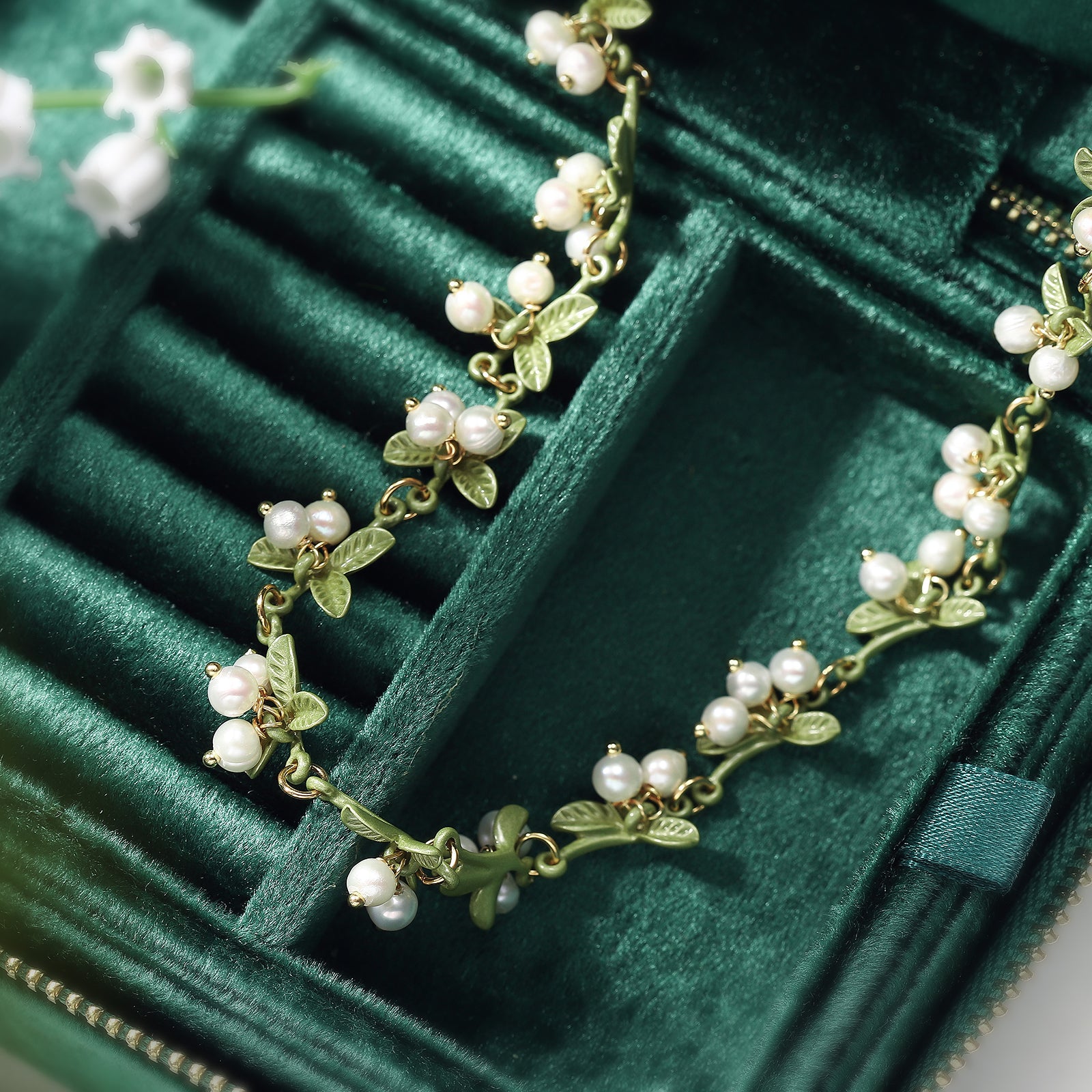 Lily Of The Valley Freshwater Pearl Choker