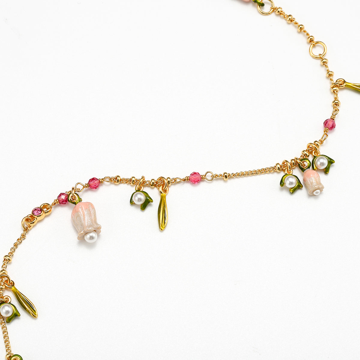 Pink Lily Of The Valley Bracelet