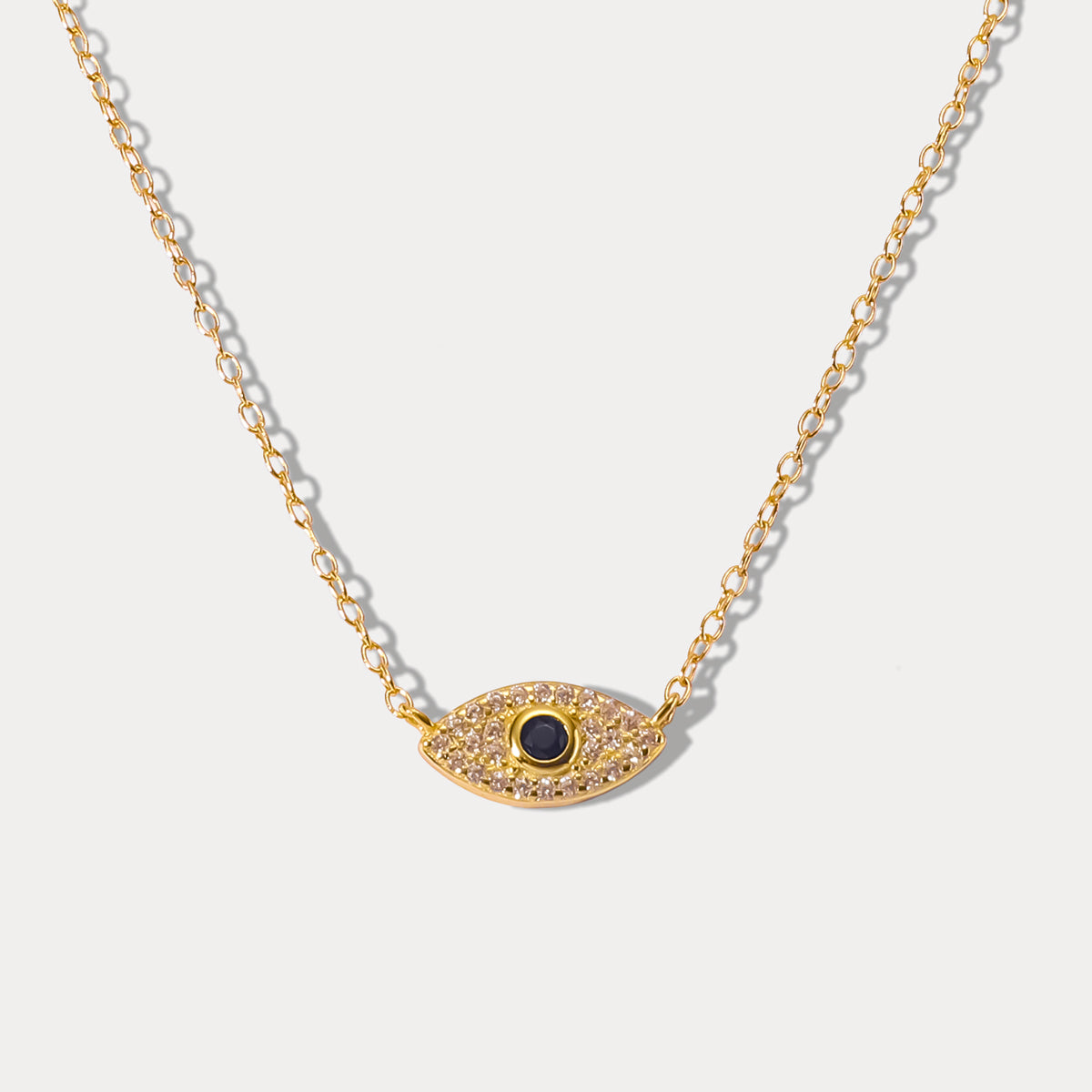 Selenichast sapphire eye diamond pendant necklace